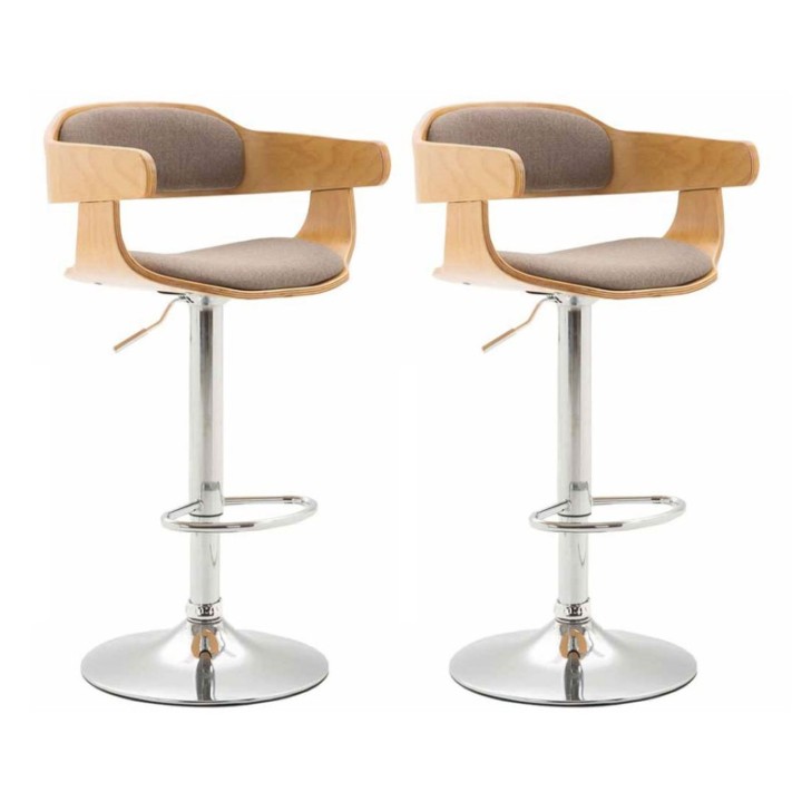 2er Set Barhocker Bogota Stoff natura