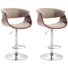 2er Set Barhocker Callao Stoff coffee