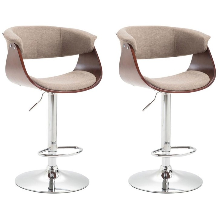 2er Set Barhocker Callao Stoff coffee