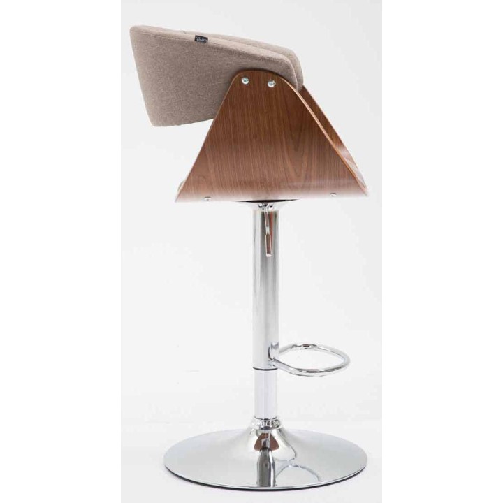 2er Set Barhocker Callao Stoff walnuss