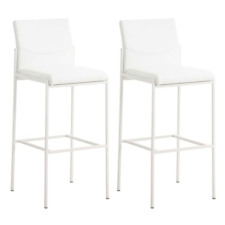 2er Set Barhocker Torino Kunstleder weiß