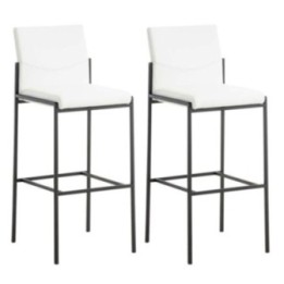 2er Set Barhocker Torino Kunstleder schwarz
