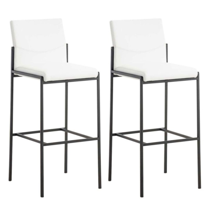 2er Set Barhocker Torino Kunstleder schwarz
