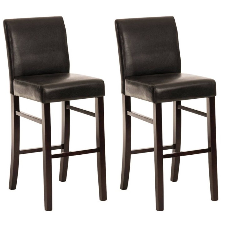 2er Set Barhocker Alvin Kunstleder cappuccino