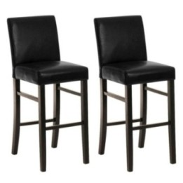 2er Set Barhocker Alvin Kunstleder schwarz