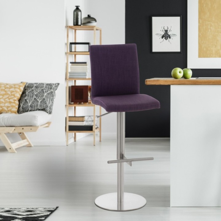 Barhocker Cadiz Stoff edelstahl