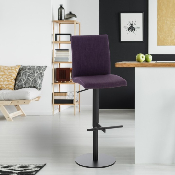 Barhocker Cadiz Stoff schwarz