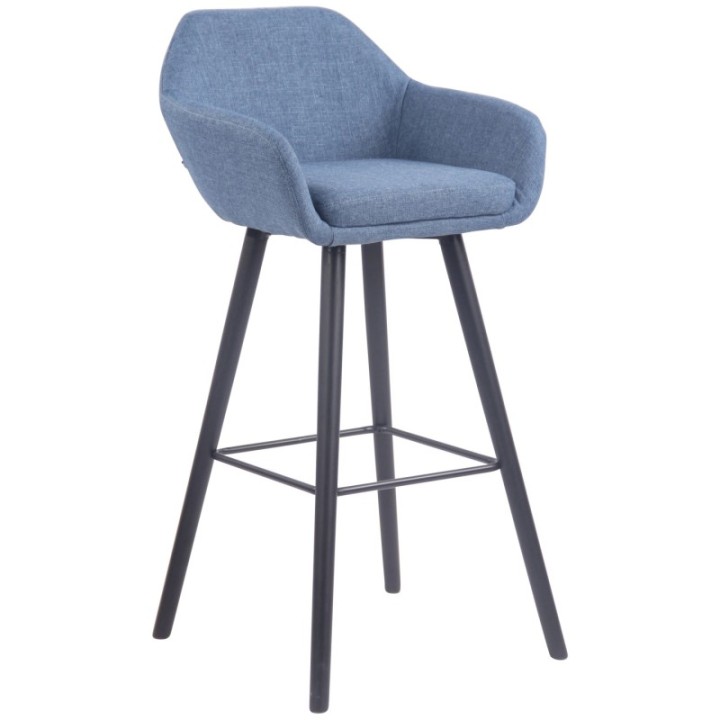 Barhocker Adelaide Stoff schwarz