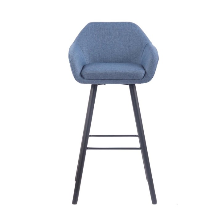 Barhocker Adelaide Stoff schwarz