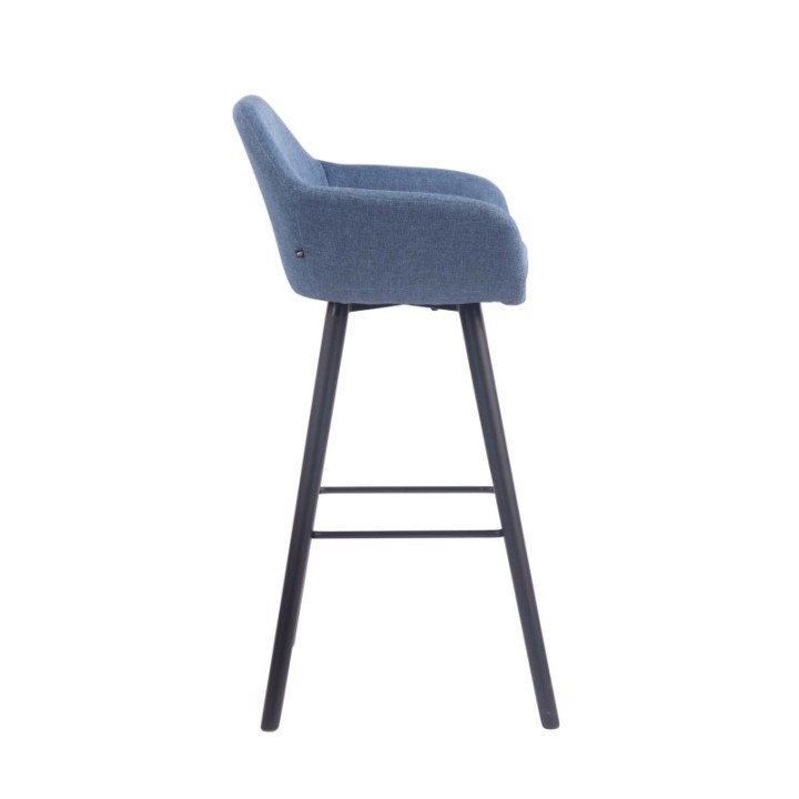 Barhocker Adelaide Stoff schwarz
