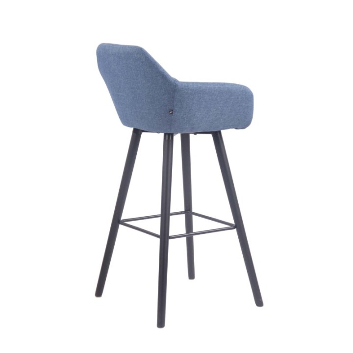 Barhocker Adelaide Stoff schwarz