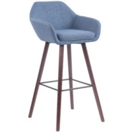 Barhocker Adelaide Stoff walnuss