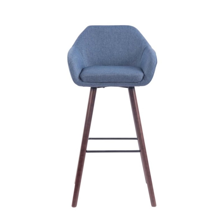 Barhocker Adelaide Stoff walnuss