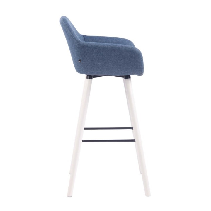 Barhocker Adelaide Stoff weiß
