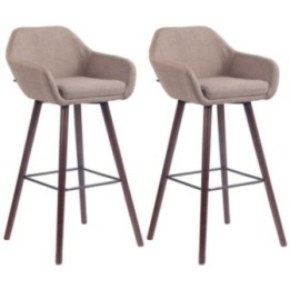 2er Set Barhocker Adelaide walnuss