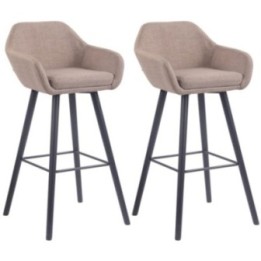 2er Set Barhocker Adelaide schwarz