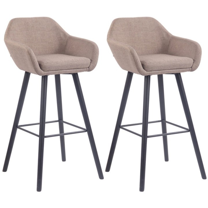 2er Set Barhocker Adelaide schwarz