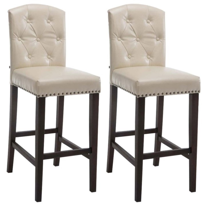 2er Set Barhocker Louise Kunstleder antik