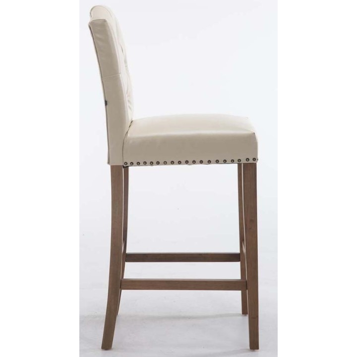 2er Set Barhocker Louise Kunstleder antik-hell