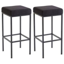 2er Set Barhocker Newark 85 Stoff schwarz