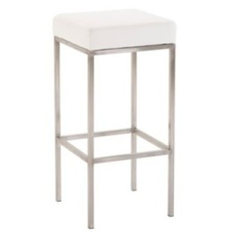 Barhocker Newark 85 Kunstleder edelstahl