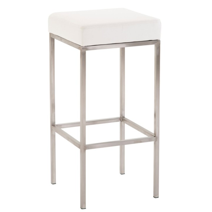 Barhocker Newark 85 Kunstleder edelstahl
