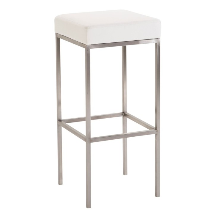 Barhocker Newark 80 Kunstleder edelstahl
