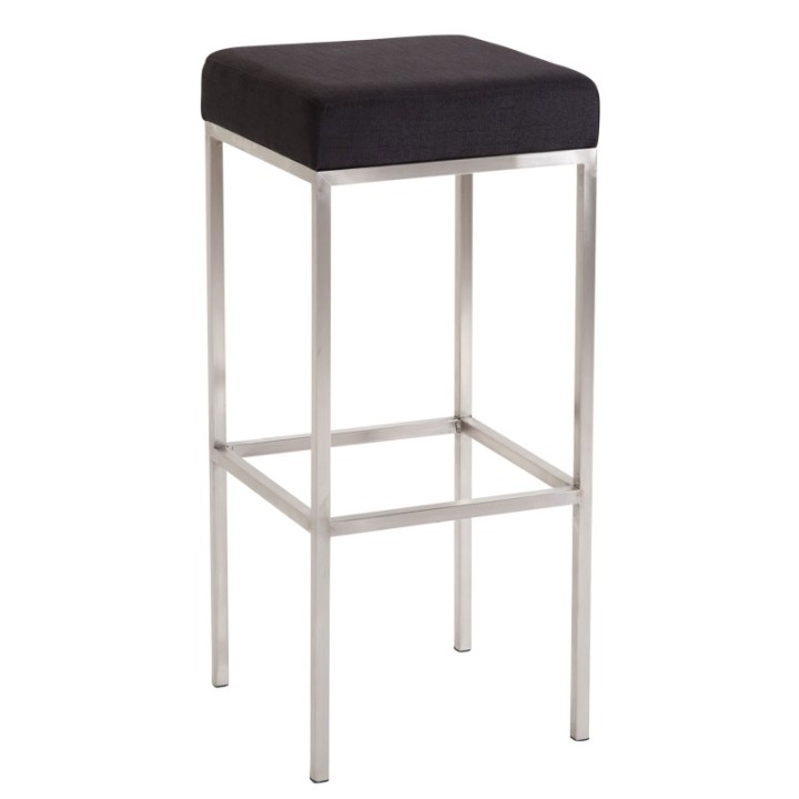 Barhocker Newark 80 Stoff edelstahl