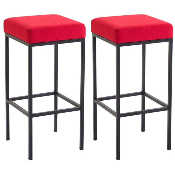 2er Set Barhocker Newark 80 Stoff schwarz