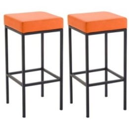 2er Set Barhocker Newark 85 Kunstleder schwarz