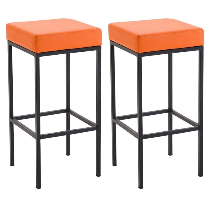 2er Set Barhocker Newark 85 Kunstleder schwarz
