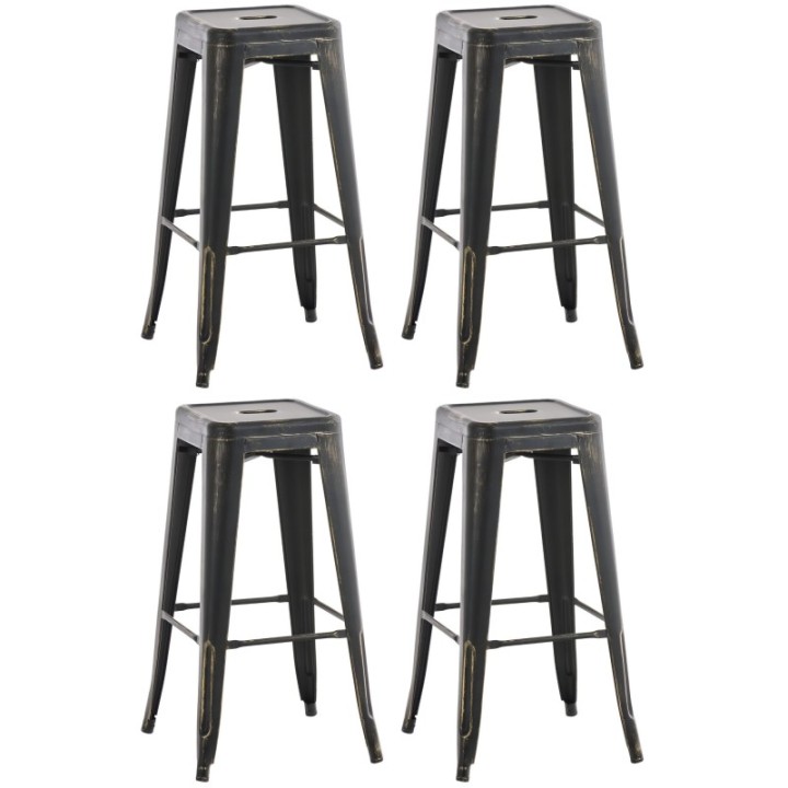 4er Set Barhocker Joshua antik