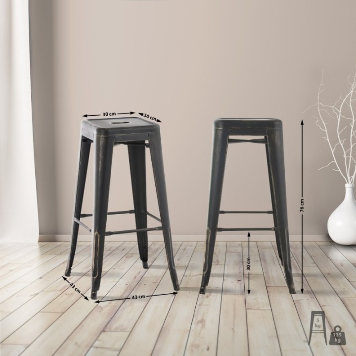 4er Set Barhocker Joshua antik