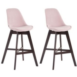 2er Set Barhocker Cannes Samt cappuccino