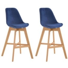 2er Set Barhocker Cannes Samt natura