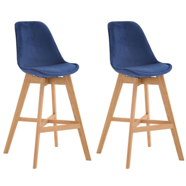 2er Set Barhocker Cannes Samt natura