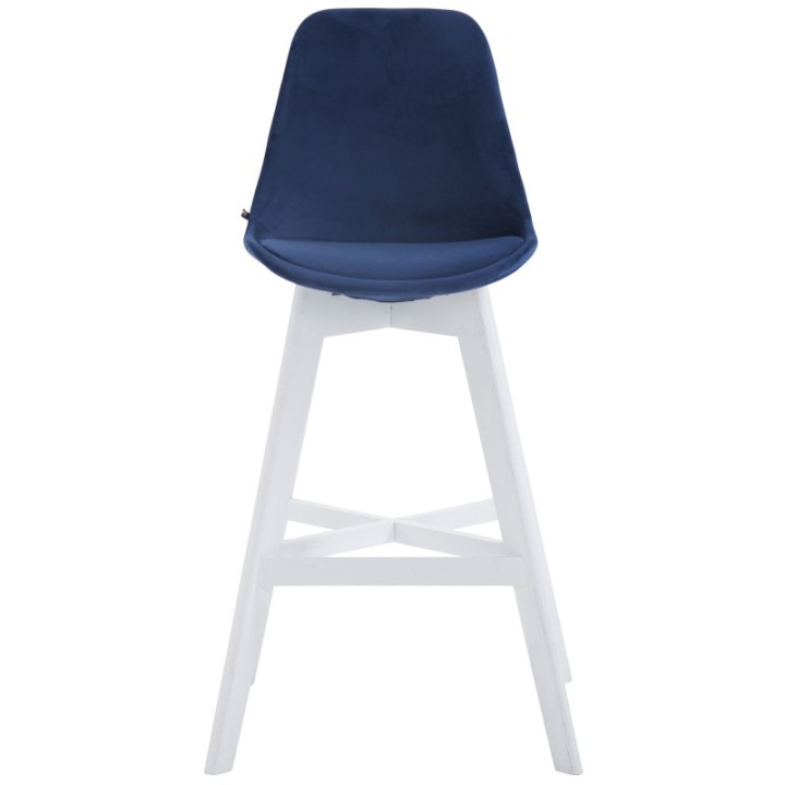 2er Set Barhocker Cannes Samt weiß