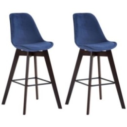 2er Set Barhocker Metz Samt cappuccino