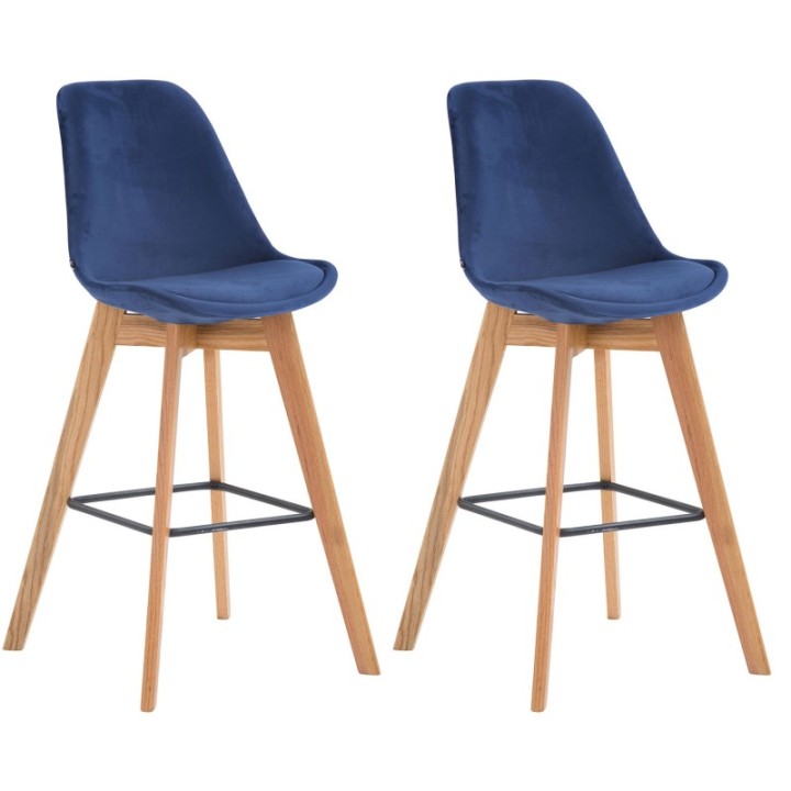 2er Set Barhocker Metz Samt natura