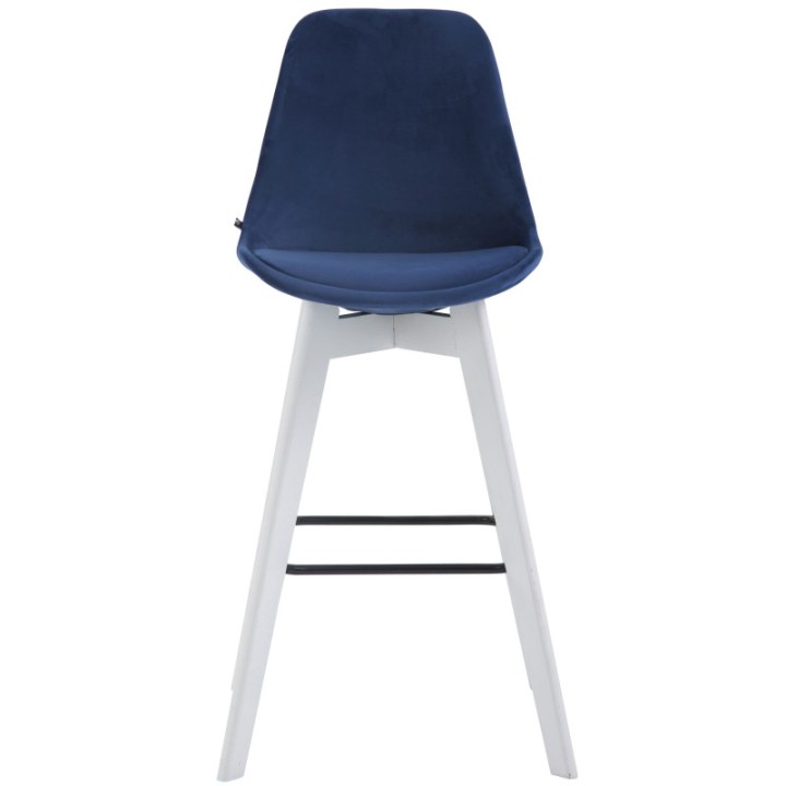2er Set Barhocker Metz Samt weiß