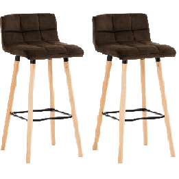 2er Set Barhocker Lincoln Samt
