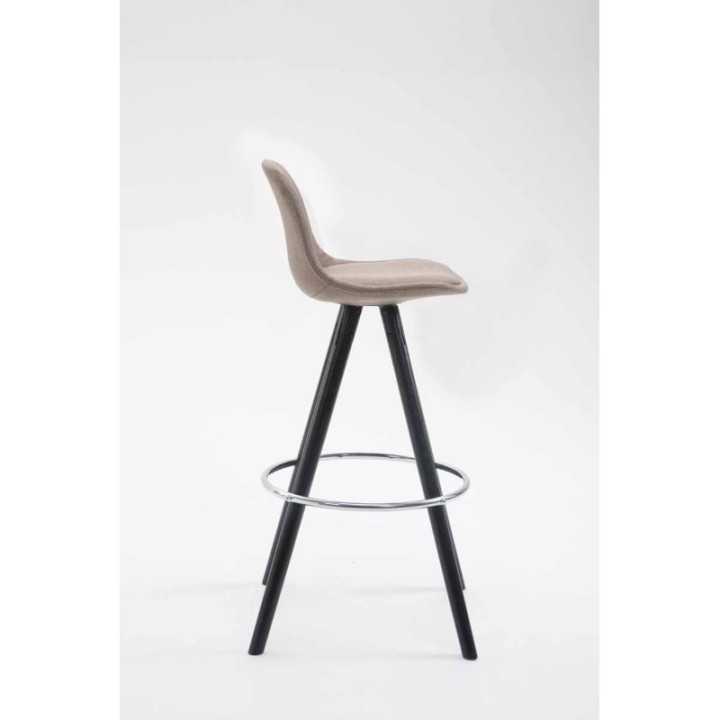 Barhocker Franklin Stoff Rund schwarz