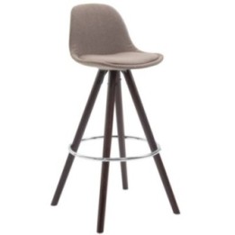 Barhocker Franklin Stoff Rund cappuccino