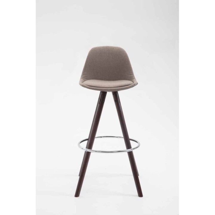 Barhocker Franklin Stoff Rund cappuccino
