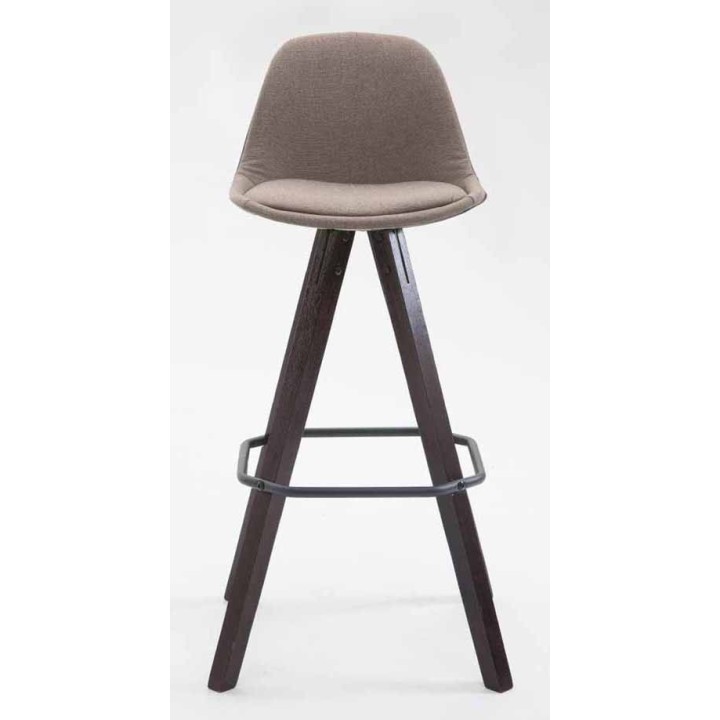 2er Set Barhocker Franklin Stoff Square cappuccino