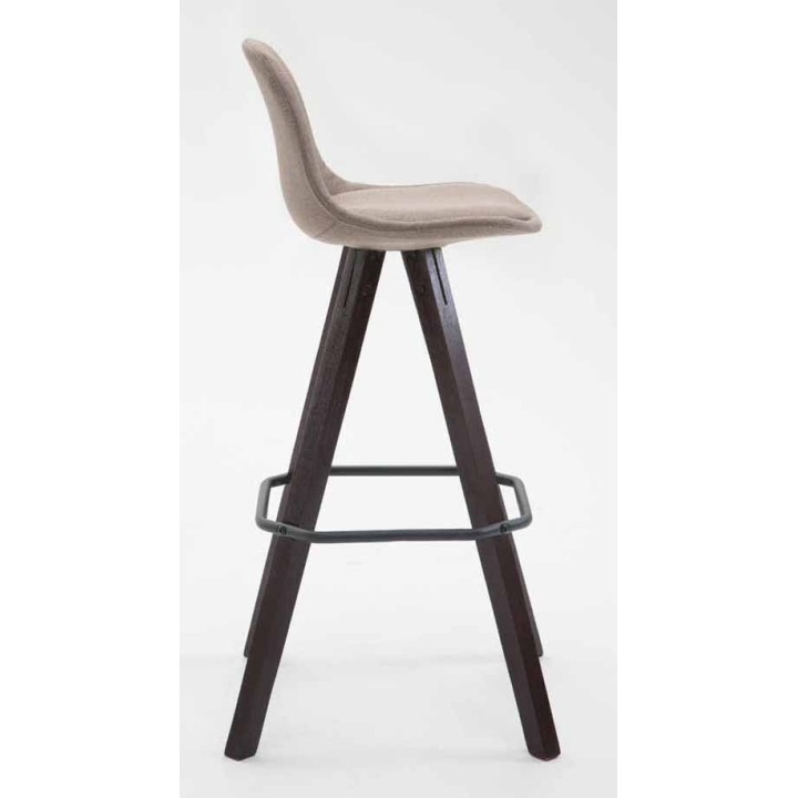 2er Set Barhocker Franklin Stoff Square cappuccino
