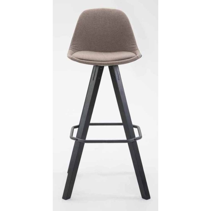 2er Set Barhocker Franklin Stoff Square schwarz