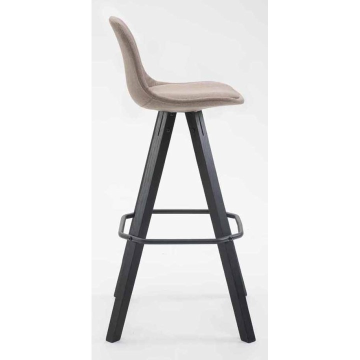 2er Set Barhocker Franklin Stoff Square schwarz