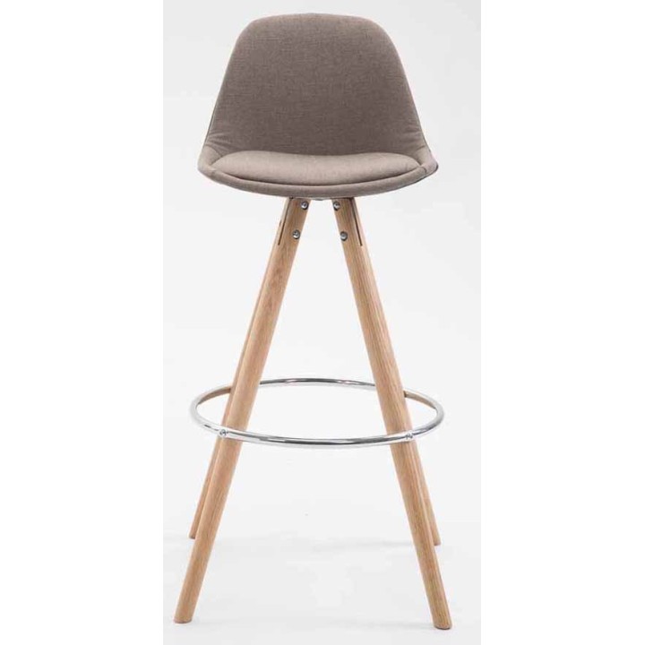 2er Set Barhocker Franklin Stoff rund natura