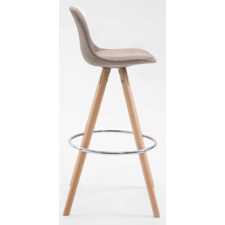 2er Set Barhocker Franklin Stoff rund natura